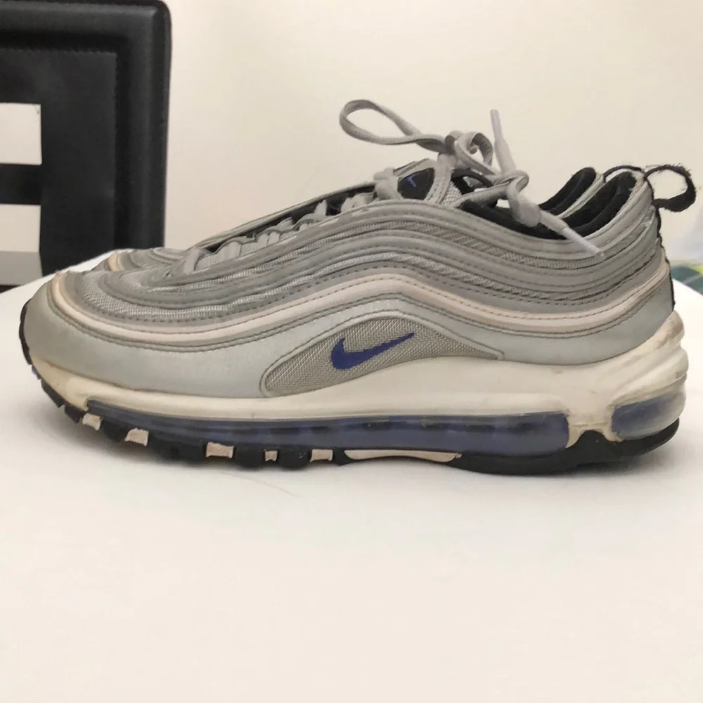 NIKE AIR MAX 97 GS SILVER BULLET PERSIAN VIOLET SNEAKERS MENS-BOYS SIZE 5.5Y